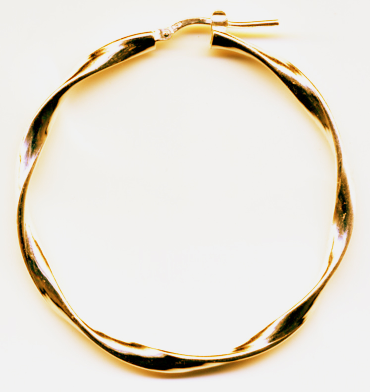 CURL GOLD PLATED SILVER CREOLE