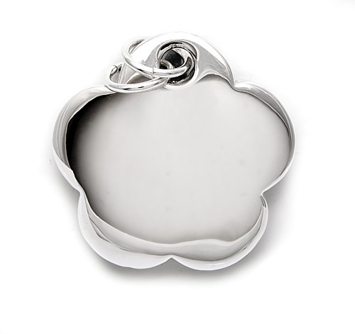 Bombe flower shaped silver pendant